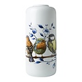 Heinen Delftware Stijlvolle Cilinder vaas Bosvogels 30 cm