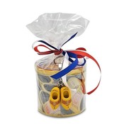 Typisch Hollands Stroopwafels in einer Dose mit Schlüsselanhänger 2 Clogs