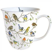 Typisch Hollands Mug - Porcelain - Dutch birds (tits and sparrows)