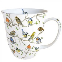 Typisch Hollands Mug - Porcelain - Dutch birds (tits and sparrows)