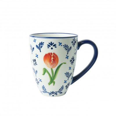 Heinen Delftware Mok oranje tulp - porselein