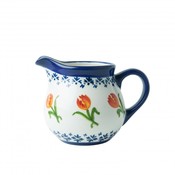 Heinen Delftware Sugar bowl orange tulip - Porcelain (Delft blue with orange tulip)
