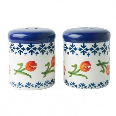 Heinen Delftware Salt & pepper set orange tulip - porcelain