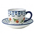 Heinen Delftware Tasse und Untertasse orange Tulpe - Porzellan