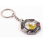 Matix Octagonal Holland Keychain, Tin-colored
