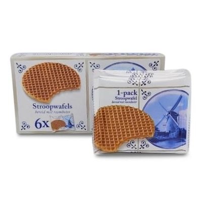 Stroopwafels (Typisch Hollands) Stroopwafels 6x1 Pack 180 grams