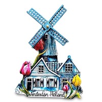 Typisch Hollands Magnet Holland - Amsterdam Windmühle (rotierend)