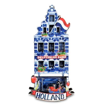 Typisch Hollands Magnet facade house - Delftsblue shop