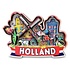 Typisch Hollands Magnet Holland - Küssende Paare - Windmühle und Häuser