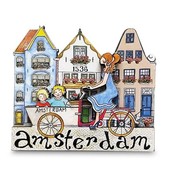 Typisch Hollands Magnet Canal houses - Lady on a cargo bike