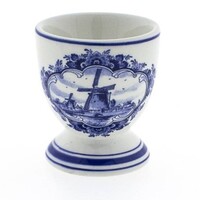 Heinen Delfts blauw Delft blue egg cup - Windmill landscape