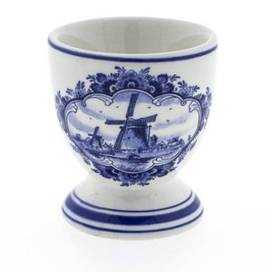 Heinen Delftware Delfts blauw eierdopje - Molenlandschap