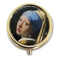Typisch Hollands Pill box - Gold colored - Girl with a pearl earring
