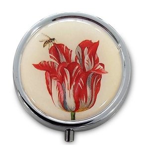 Typisch Hollands Pillendose - Marrel - Tulpe mit Insekt