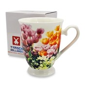 Typisch Hollands Mug on foot - Porcelain - Dutch tulips