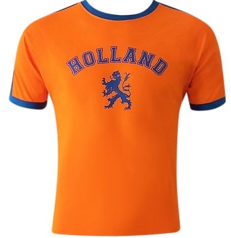 Van Namens Helm T-Shirt - Orange Holland fashion - Shop online shirts Typically Dutch -  www.typical-dutch-giftshop.com | worldwide shipping.