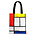 Typisch Hollands Baumwoll-Einkaufstasche - Mondrian