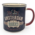 Typisch Hollands Großer Becher in Geschenkbox - Vintage Amsterdam - Fahrräder