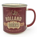 Typisch Hollands Grote mok in geschenkdoos - Vintage Holland bikes red
