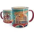 Typisch Hollands Large mug in gift box - Vintage Amsterdam turquoise