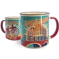 Typisch Hollands Large mug in gift box - Vintage Amsterdam turquoise