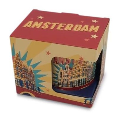 Typisch Hollands Large mug in gift box - Vintage Amsterdam yellow