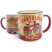 Typisch Hollands Großer Becher in Geschenkbox - Vintage Amsterdam gelb