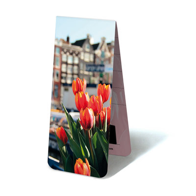 Typisch Hollands Magnetisches Lesezeichen - Tulpen in Amsterdam