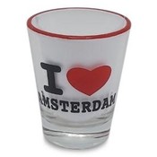 Typisch Hollands Borrelglas - I love Amsterdam