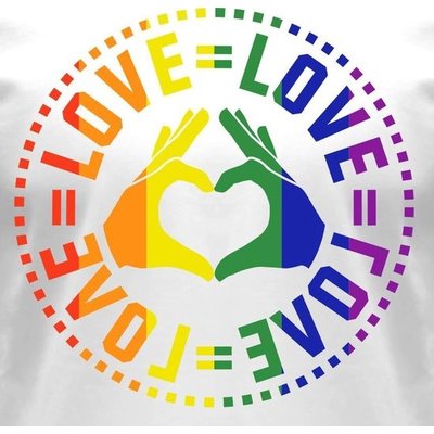 Holland fashion Pride Shirt - Weiß - Love = Love