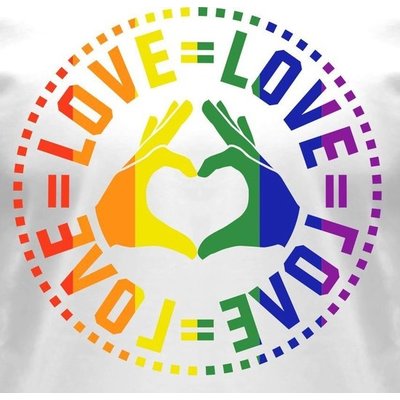 Holland fashion Pride-Shirt - Wit - Love = Love