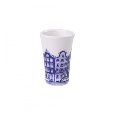Heinen Delfts blauw Shot glass Delft blue -Amsterdam