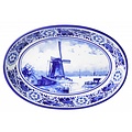 Heinen Delftware Serving dish Delft Blue - Windmill landscape