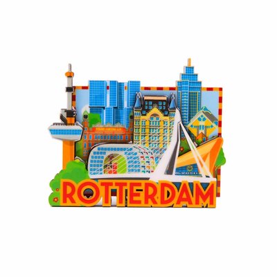 Typisch Hollands Magneet MDF Rotterdam 'Skyline'