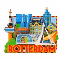 Typisch Hollands Magnet MDF Rotterdam 'Skyline'