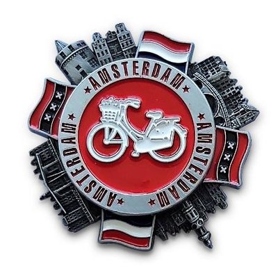 Typisch Hollands Spinner Magneet - Amsterdam & Holland vlaggen