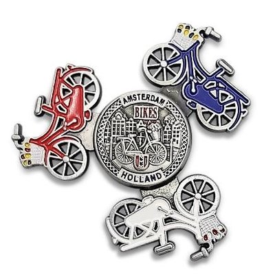 Typisch Hollands Spinner Magnet - Red-White-Blue bicycles