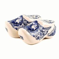 Typisch Hollands Pepper & Salt Clog Paar Delft Blue