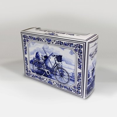Typisch Hollands Miniatuurfiets - 18 cm - Delfts Blauw