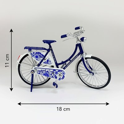 Typisch Hollands Miniaturfahrrad – 18 cm – Delfter Blau