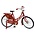 Typisch Hollands Miniatuurfiets - 18 cm - Rood - Amsterdam