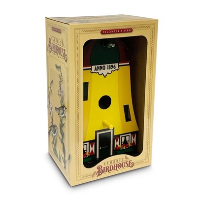 Typisch Hollands Birdhouse yellow - polder mill