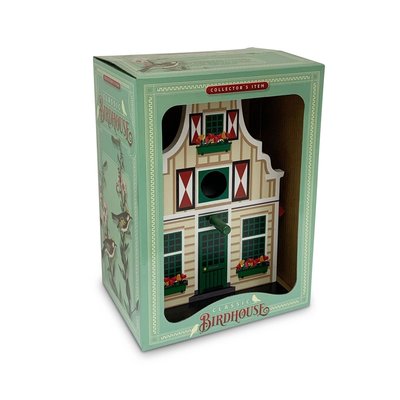 Typisch Hollands Vogelhaus grau Waterland Glockengiebel