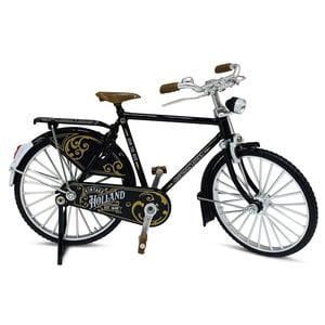 Typisch Hollands Miniatuurfiets - 18 cm - Zwart - Holland