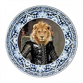 Heinen Delftware Plate King Lion Ø 31.5 cm