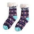 Holland sokken Fleece Comfort Socks - Facade Houses - Blue