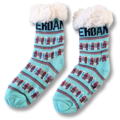 Typisch Hollands Fleece Comfort Socks - Façade houses - Blue