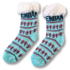 Typisch Hollands Fleece Comfort Socks - Façade houses - Blue