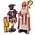 Typisch Hollands Sinterklaas and Gift Pete standing.