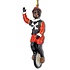 Typisch Hollands Schwarzer Piet auf einem Einrad